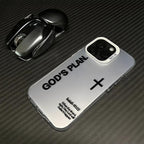 God's Plan Phone Case Cross Pattern Religious Art Fashion TPU Laser Craft Anti-Drop Case for iPhone 17 16 15 14 13 12 11 Samsung Galaxy S25 S24 S23 S22