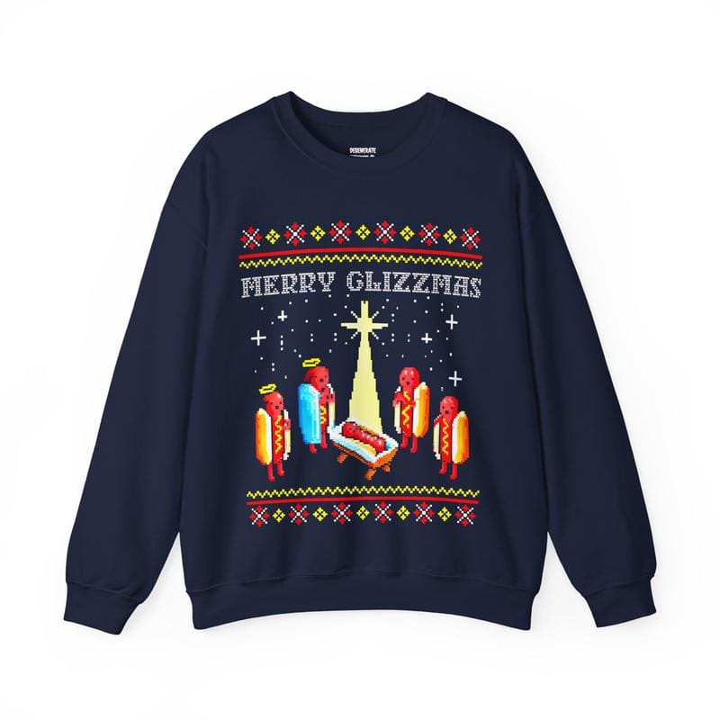 Fröhliche Glizzmas-Weihnachtspullover-Shirt – Lustiges, hässliches Glizzy-Weihnachtspullover-Shirt als Geschenk 