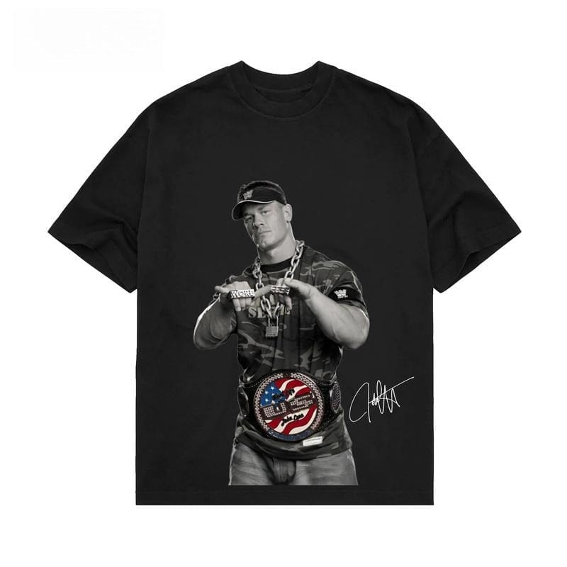 John Cena Grand Slam Champion T-Shirt, WWE Fan-Shirt, John Cena WWE T-Shirt, Unisex-Grafik für WWE-Fans, WWE T-Shirt, Herren-Baumwoll-Rundhals-Top 