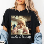 Comfort Colors Last Day of School Teacher Doll Face Meme Shirt, Funny End of Year Graphic Tee, “Made It to May” Summer Break T-Shirt for Teachers