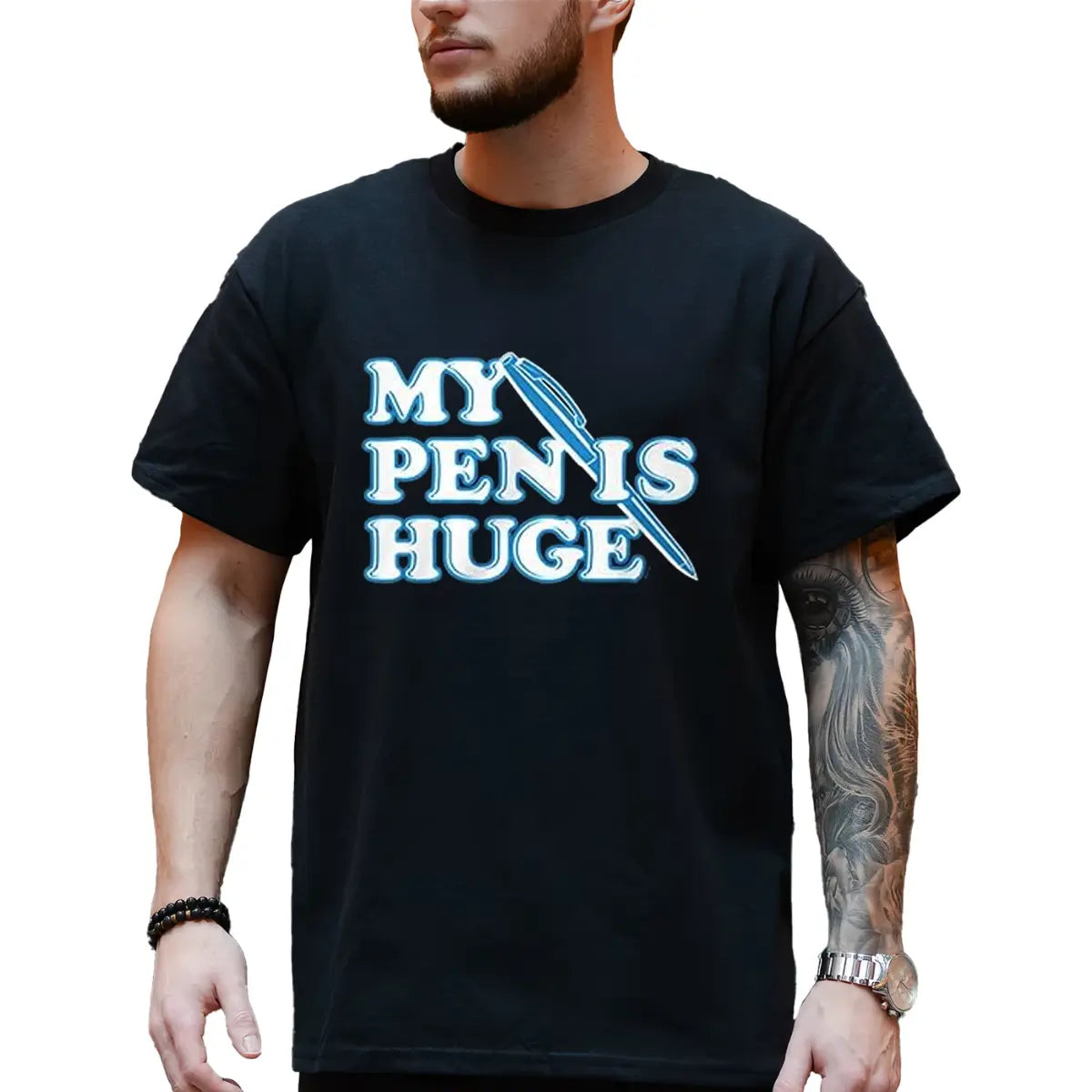 Men's Funny Humorous T-shirt My Pen Is Huge Tee Joke T-Shirt Gift For Him Men Birthday Present Father's Day Tee