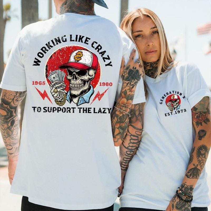 Ein „Ich arbeite wie verrückt“-Shirt 