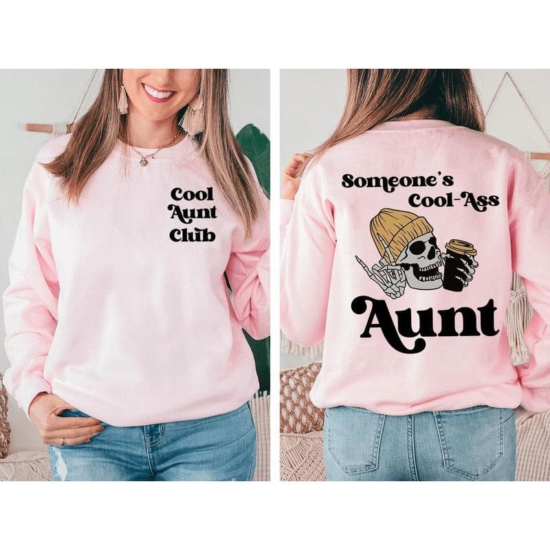 Jemand ist eine coole Tante – Vorder- und Rückseite-Shirt 