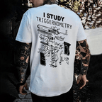 „Ich studiere Triggernometrie“-Shirt, lustiges T-Shirt für Waffenliebhaber, Pro-2A-Sweatshirt, taktischer Hoodie für Herren 