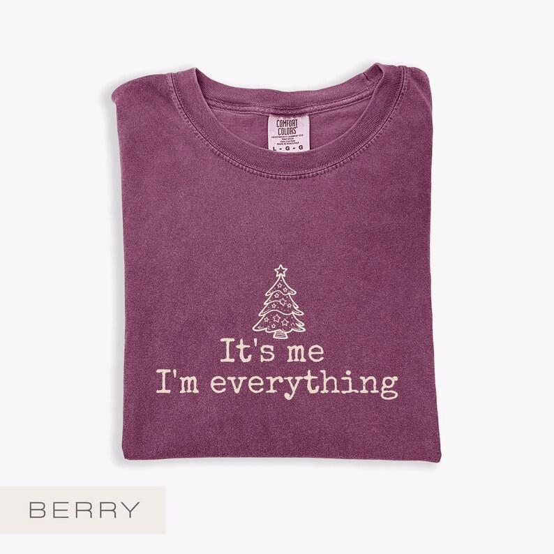 Comfort Colors „Ich habe alles, was ich mir zu Weihnachten wünsche“-T-Shirt, „Ich bin alles“-T-Shirt, lustiges Partner-Weihnachts-T-Shirt für Paare 