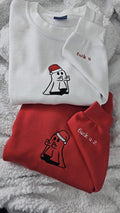 Weihnachtshoodies mit Geistermotiv und Mittelfinger 