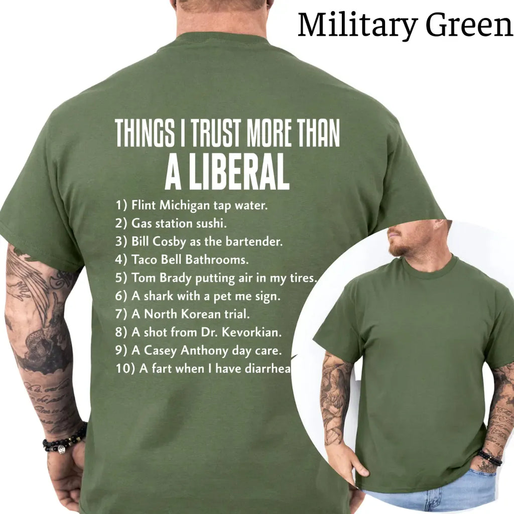 Funny Political Graphic Tee Patriot Conservative Casual Short Sleeve T-shirt Men Gift
