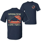 US Air Force B-2 Spirit Patriotic 2-Sided Cotton T-Shirt