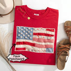 Memorial Day T-shirt American Eagle Independence Day 250 Years 1776 2026 Comfort Colors Retro American Flag Shirt, Faux Patchwork, Digital Print, vinyl ink