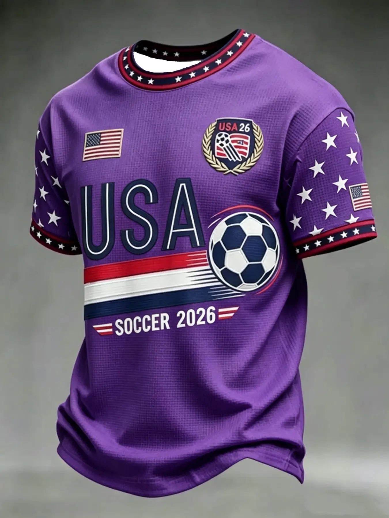USA 2026 Soccer Fan Jersey - Men's Patriotic Summer Tee