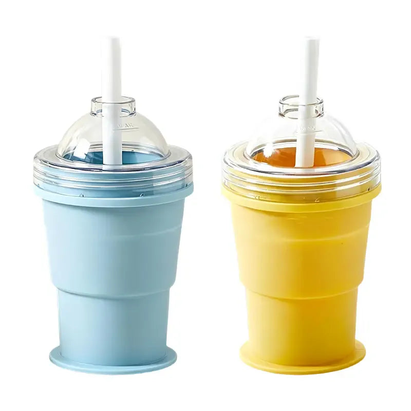 Folding ice hockey cup, silicone cup, summer ice hockey folding water cup, creative silicone ice cube mold, large spherical homemade whiskey freezer.
