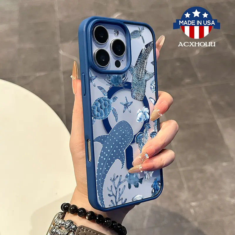 Cute Whale Shark MagSafe Case – Aesthetic Slim Shockproof TPU Cover for iPhone 17 Pro Max