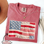 Memorial Day T-shirt American Eagle Independence Day 250 Years 1776 2026 Comfort Colors Retro American Flag Shirt, Faux Patchwork, Digital Print, vinyl ink