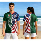 USA & Mexico Dual Heritage Split Soccer Jersey