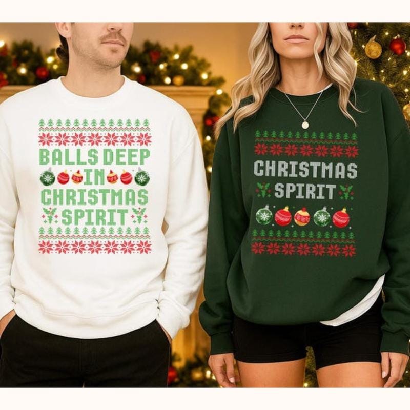 Lustige Weihnachtspullover für Paare, Weihnachtspullover für Paare, witzige Weihnachtspullover, Pullover mit Weihnachtsmotiven, passende Weihnachtsgeschenke für Erwachsene 