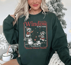 „Vom Fenster bis zur Wand“-Shirt, Lustiges Waschbär-Weihnachtsshirt, „Vom Fenster bis zur Wand“-Shirt 