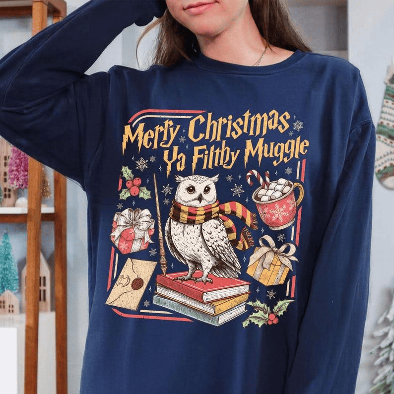 Fröhliche Weihnachten, du Schlingel! Vintage-Sweatshirt, Retro-Zauberer-Weihnachtspullover, Zauberer-Weihnachtsgeschenk für Fans 
