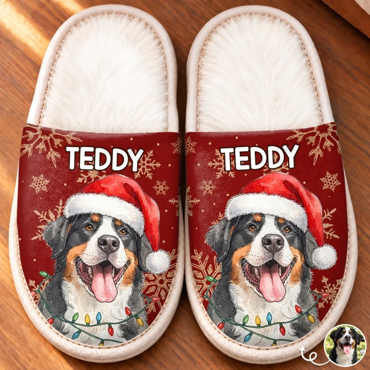 Custom Photo Flat Scuff Slippers - Personalized Christmas Birthday Gifts For Dog Cat Lovers, Dog Dad And Mom, Cat Owners - My Favorite Fluff