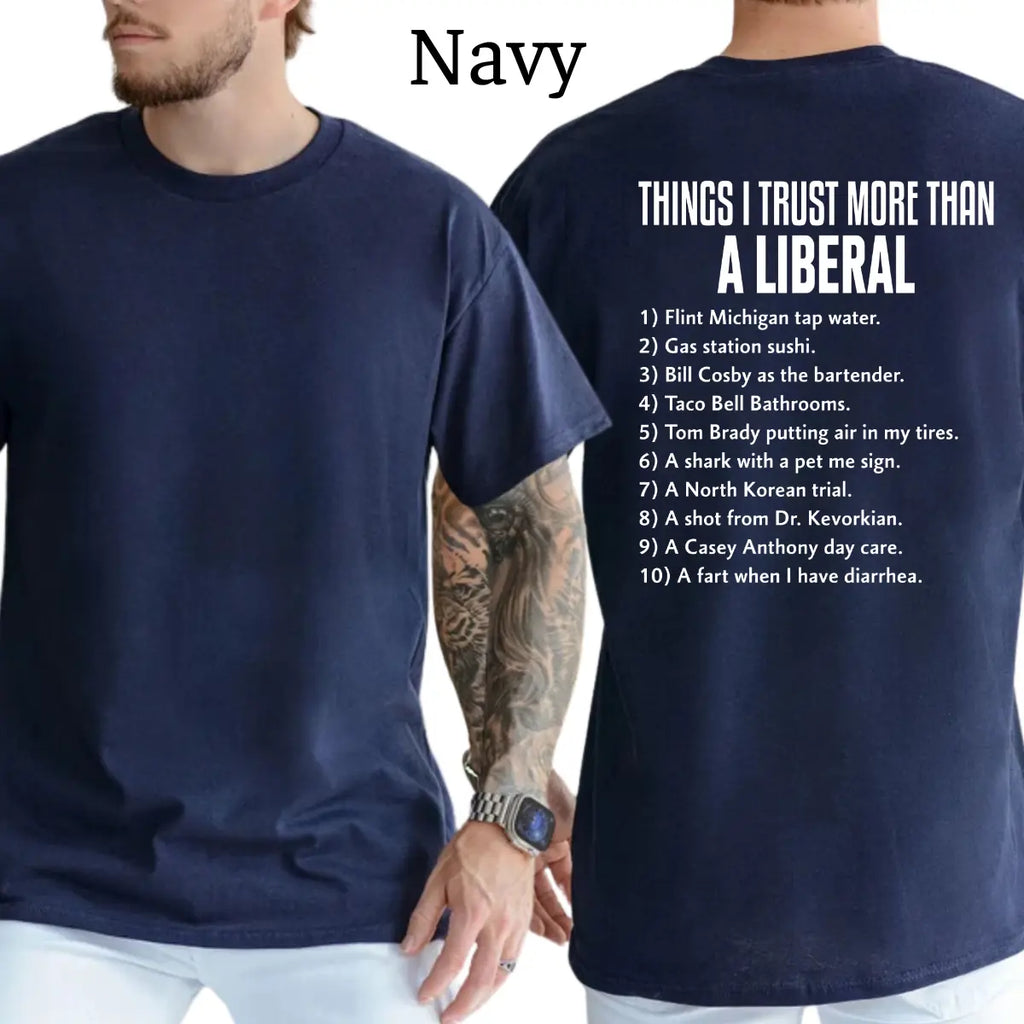 Funny Political Graphic Tee Patriot Conservative Casual Short Sleeve T-shirt Men Gift