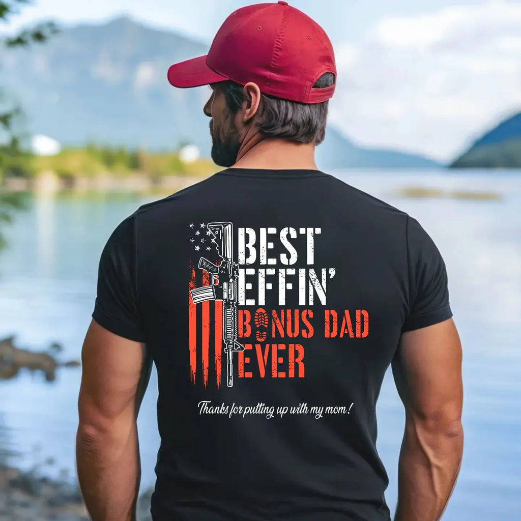 Effin’ Bonus Dad Ever Vintage T-Shirt, Funny Stepdad Shirt, Father’s Day Gift, Bonus Dad Appreciation Tee, Classic Unisex T-Shirt, Menswear Top