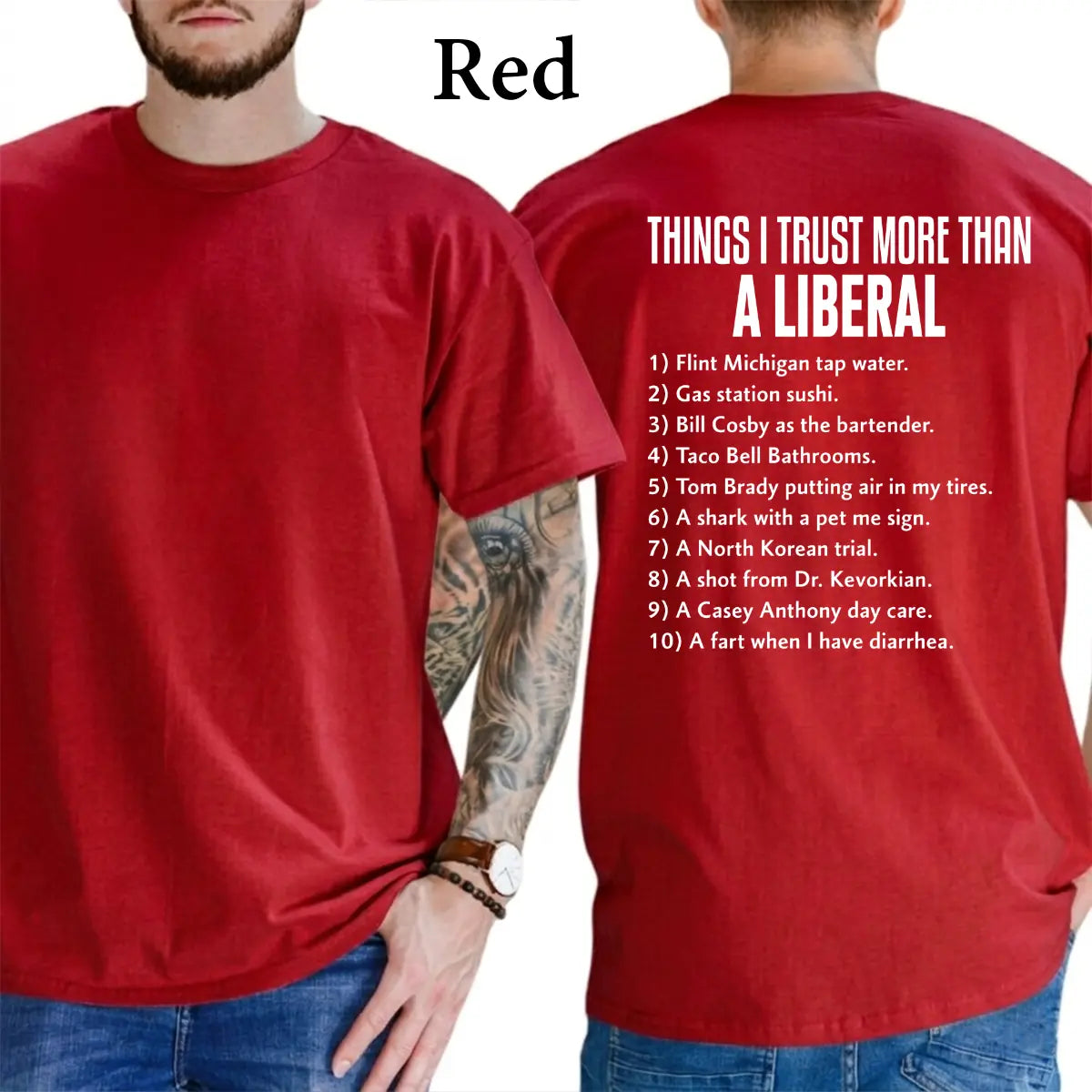 Funny Political Graphic Tee Patriot Conservative Casual Short Sleeve T-shirt Men Gift