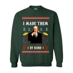 Ich habe sie von Hand gemacht – Hässliches Sweatshirt-Shirt mit Kapuze, Gruselfilm-Dinner von Hand gemacht – Meme-Shirt, Lustiges hässliches Shirt für Weihnachten, Für Männer und 