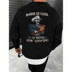 Men's Moris Es Facil Mexican Style T-Shirt, Big Rooster Gamefowl Shirt, Father's Day Ideal Gift, Shirt For Dad For Husband For HimCotton Menswear