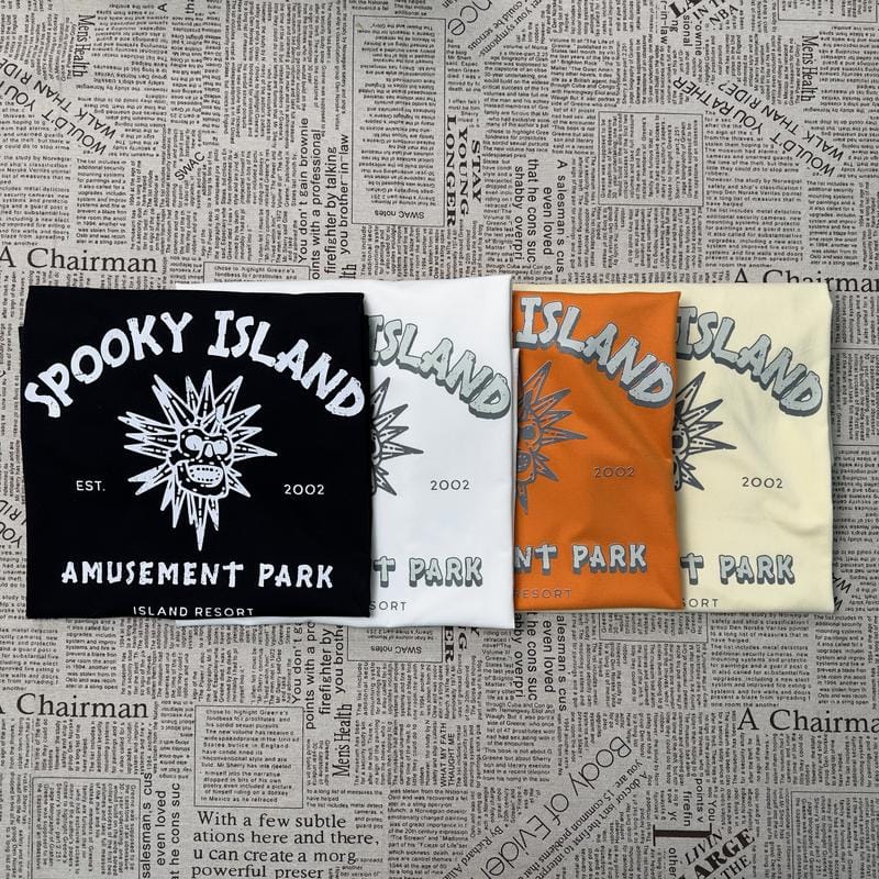 Spooky Island Shirt, Disco Skull, Halloween Nostalgia, Baggy T Shirt 