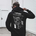 „Ich studiere Triggernometrie“-Shirt, lustiges T-Shirt für Waffenliebhaber, Pro-2A-Sweatshirt, taktischer Hoodie für Herren 