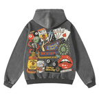 Retro Treaty Oak Revival Western Hoodie, 100 % reine Baumwolle, dick, strapazierfähig, lockere Passform, Vintage-Bar-Cowboy-Grafik, Hoodie für Rockmusik-Fans, Frühling und Herbst 