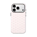 Pink polka dot iPhone case, pink, black