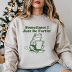 „Manchmal furze ich einfach nur“-Shirt, lustiges Frosch-Sweatshirt, verrücktes T-Shirt, Weirdcore-Outfits, Scherzartikel-Pullover, lustiger Meme-Hoodie, schräges T-Shirt 