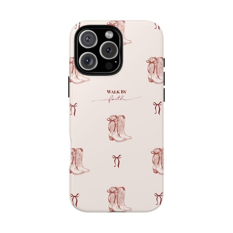 Walk By Faith Western Boots Phone Case