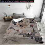 How to Train Your Dragon Sketch Throw Blanket, Night Fury Art Design Fleece Blanket, Slogan Print Blanket, Cozy Blanket for Fantasy Lovers, Soft & Warm