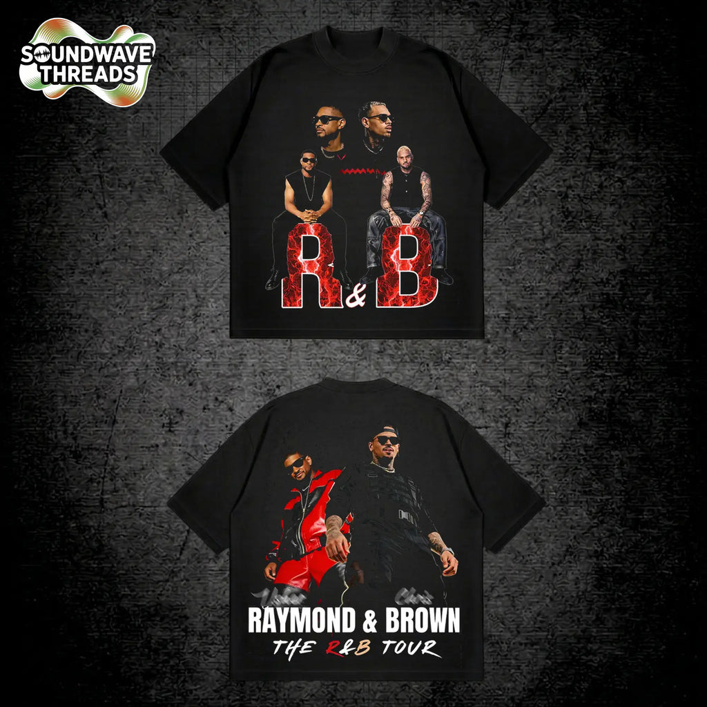 The R&B Tour 2026 : Raymond & Brown V2 Premium Cotton T-Shirt| Vintage Urban Streetwear