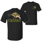 Crankbait-T-Shirt, Grafik-T-Shirt mit Angelködermotiv für Angler, weiches Baumwollmischgewebe, humorvolles Tarnmuster-Angel-Shirt für Herren, Geschenk für Crankbait-Liebhaber 