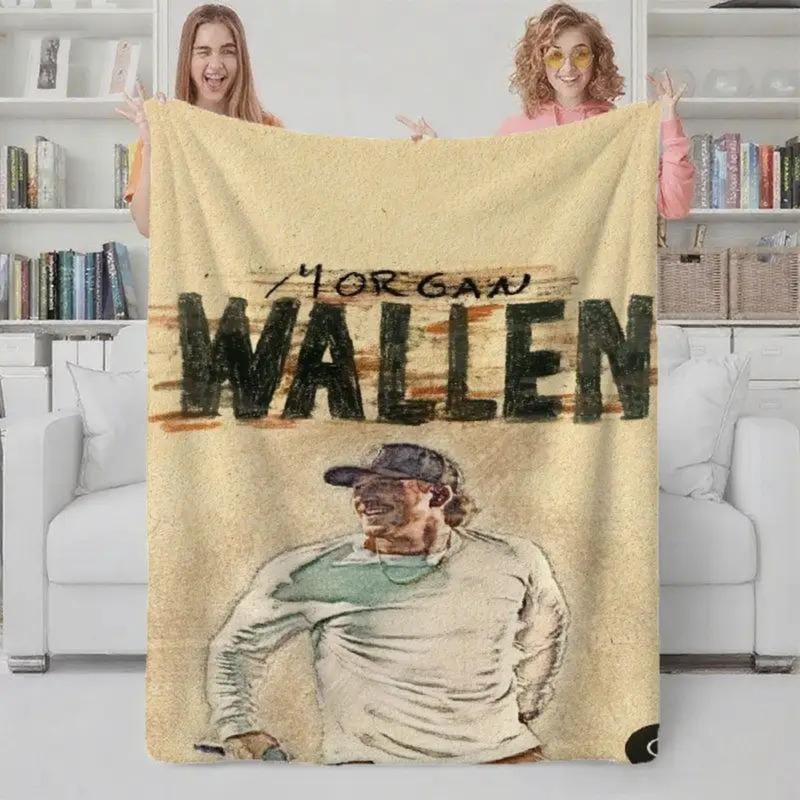 1 Stück Wallen Singer Flanelldecke mit Print – Weiches Polyester, leicht und tragbar, ideal für Sofa und Bett, Geschenk für Fans zu jeder Jahreszeit, moderner Stil, verschiedene Farben, Fanartikel | Promi-Motiv | Weiche Textur, Bettdecke 