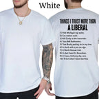 Funny Political Graphic Tee Patriot Conservative Casual Short Sleeve T-shirt Men Gift