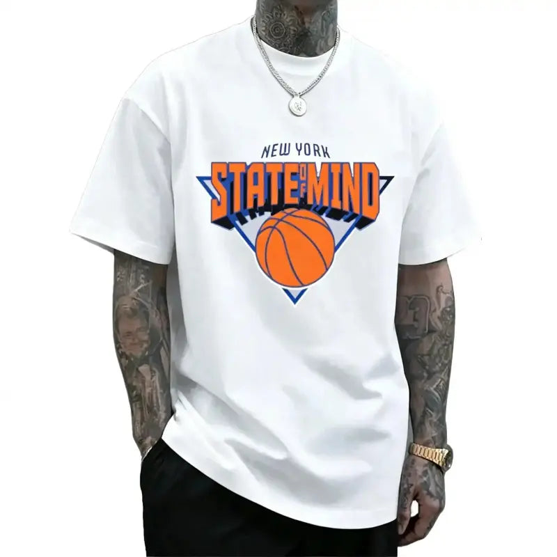 "NY State of Mind" Retro Basketball Graphic Tee
