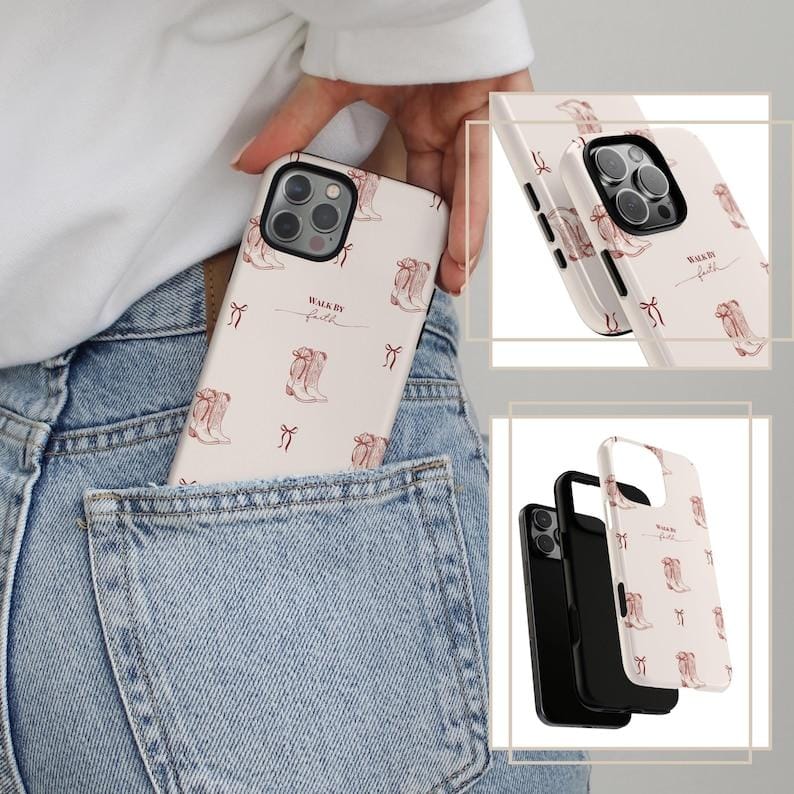 Walk By Faith Western Boots Phone Case