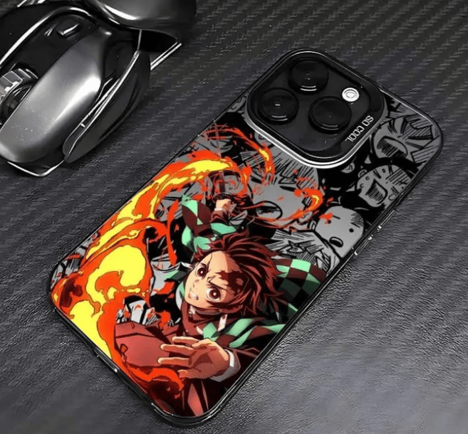 Anime Demon Slayer Tanjiro Protective Phone Case, Matte Back Casing Accessories For iPhone 17,16,15,14,13,12,11 Pro Max Plus,X,XR,XS Max (QXD083M73512)