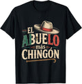 [100% Cotton]El Abuelo Mas Chingon Funny Best Mexican Dad T-Shirt Graphic Tees Casual Crewneck Shortsleeve Classic