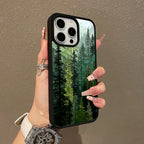 Stained Collage Forest MagSafe Case – Shockproof Silicone Cover for iPhone 17 Pro Max