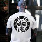 F*ck Your Feelings Skull Tee - Bold Statement Graphic T-shirt | Limited Edition Streetwear Casual Angel graphic tee shirts men