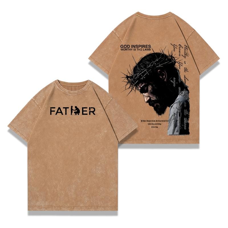 FATHER , FORGIVE THEM Vintage Jesus Christian Oversized T-Shirt / Tank Top / Hoodies, God Inspires Faith Graphic Tee, Religious Streetwear, Gospel Worship Shirt, Gift for Believers