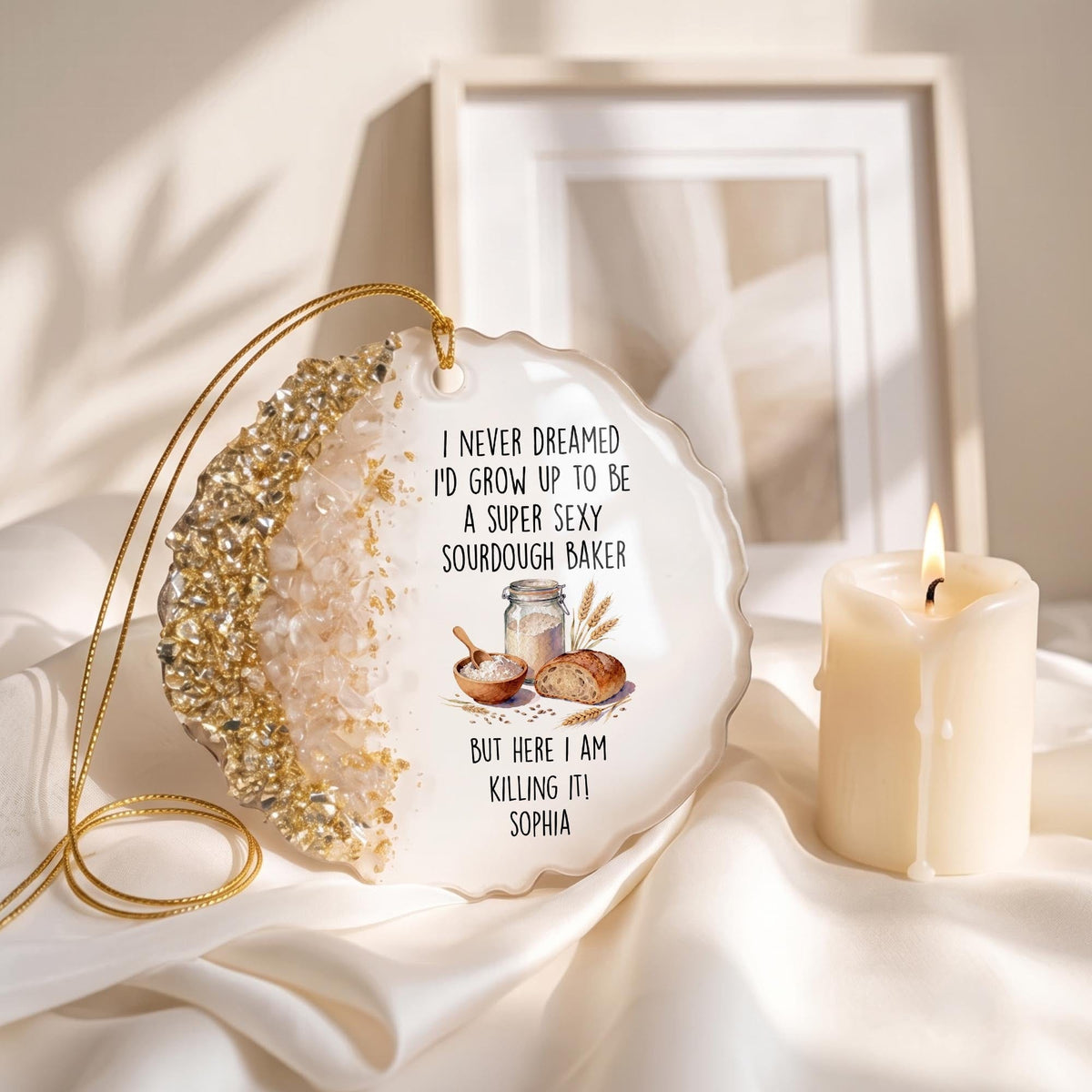 Funny Sourdough Baker Resin Ornament, Gift For Baking Lovers - 4