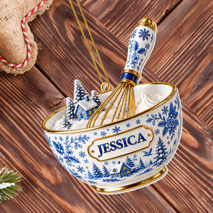 Baking Through The Snow, Acrylic Ornament, Gift For Bakers and Moms