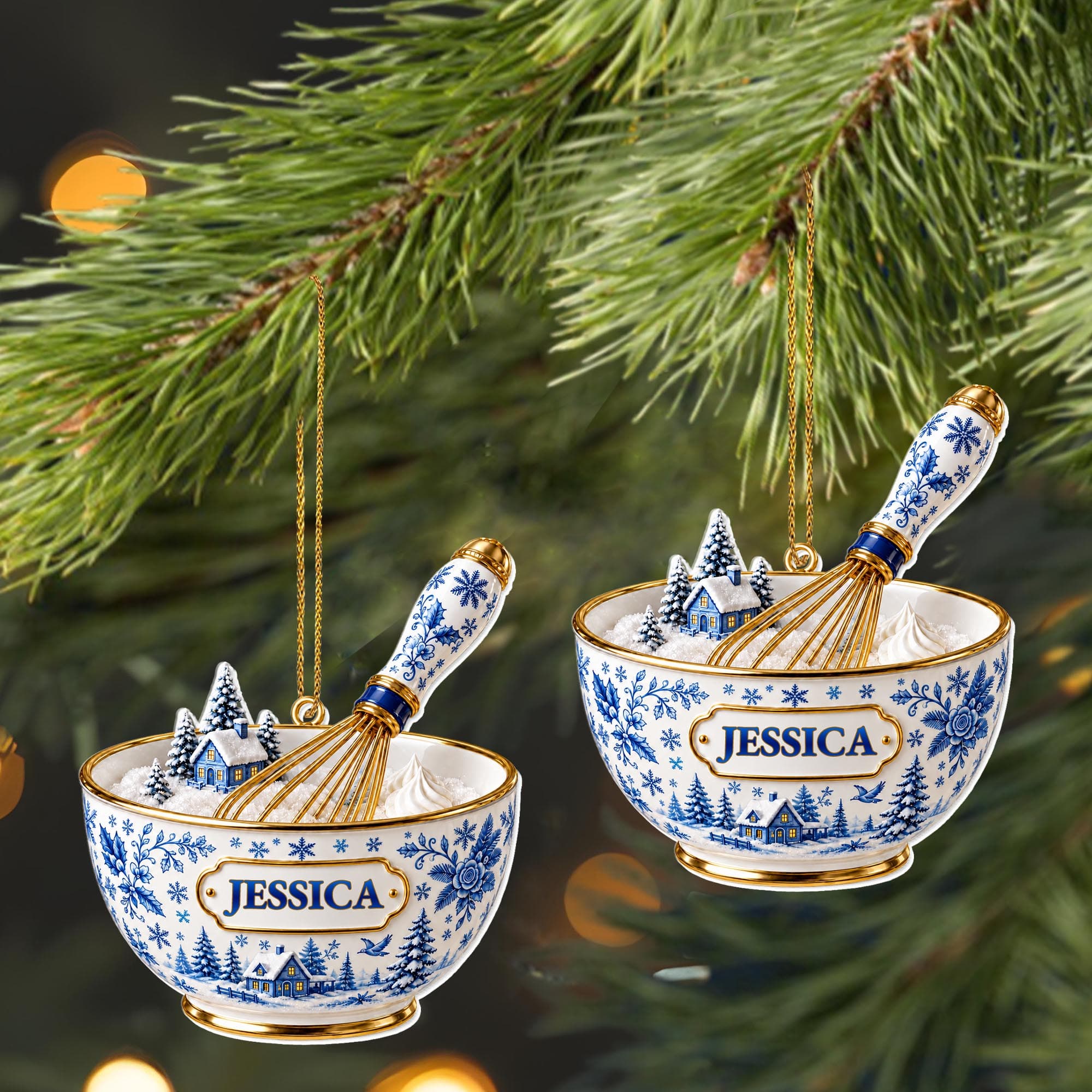 Baking Through The Snow, Acrylic Ornament, Gift For Bakers and Moms - 5