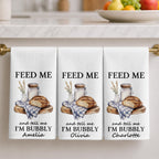 Feed Me Bubbly, Personalized Kitchen Towel, Gift for Sourdough Lovers - 2