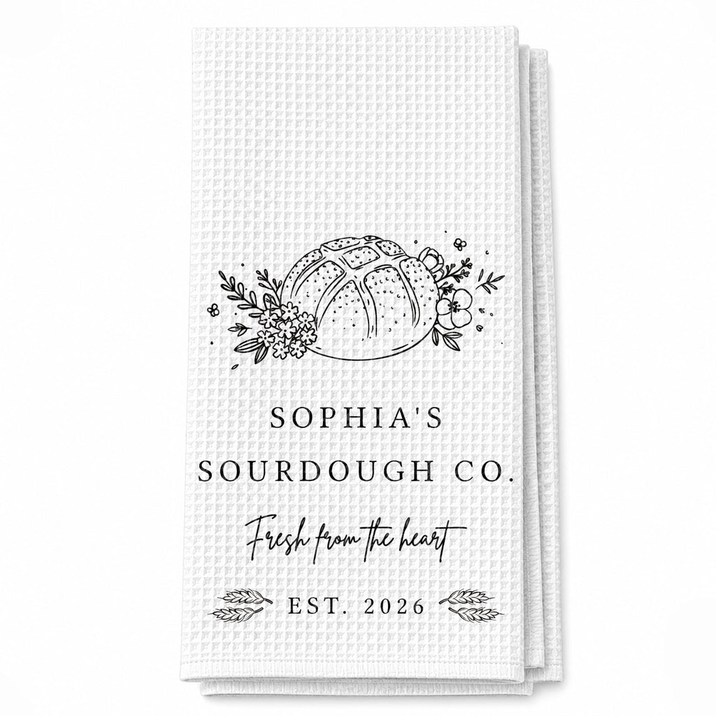 Sourdough Co Fresh From The Heart, Personalized Kitchen Towel, Baker Gift - 10